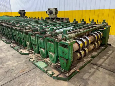 36" HI-RIB (7.2 TYPE) PANEL RAFTED ROLLFORMER LINE;  INCLUDES UNCOILER, ROLLFORMER & FLYING CUTOFF SHEAR: YOBRO #24156