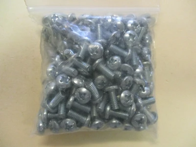 Phillips 8-32X3/8" New Zinc Plated Pan Head Machine Screws (QTY 165)