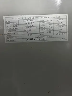 Used DAIHEN OTC AVP-300 Tig Welders Ohio US | Surplus Asset Holdings #1290400