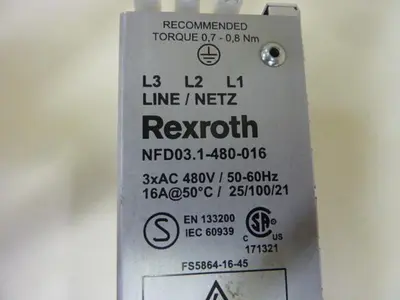 Used REXROTH INDRAMAT NFD03.1-480-016 Filters Michigan US | Ideal Machinery #1277209