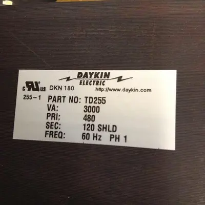Used DAYKIN 15 B 0 U Transformers Michigan US | Ideal Machinery #1275253