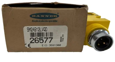 NEW BANNER ENGINEERING SM2A912LVQD PHOTOELECTRIC SENSOR 26577