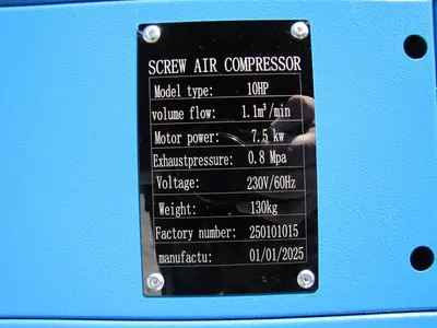2025 Maximus 10 HP Rotary Screw Air Compressor Direct Drive 230V 3 Phase