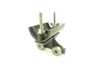 Festoon Flat Cable Trolley Plastic w/Steel Wheels 2" Cable  Lot of 6
