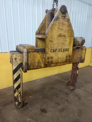 35,000 LB 17.5 TON X 18" TO 76" X 60"  OD BRADLEY CRANE MOTORIZED COIL GRAB: STOCK 13240