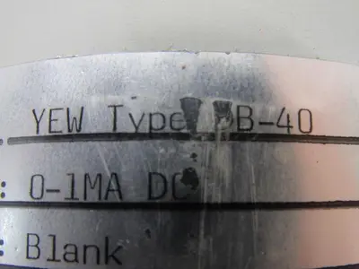 EIL Instruments YEW Type DB-40 Blank Face DC Panel Ammeter 0-1MA DC
