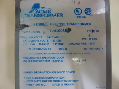 USED ACME TRANSFORMER T253008S