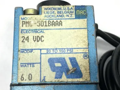 USED MAC VALVES SOLENOID COIL 6W 24VDC