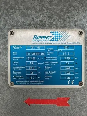 USED 1998 RIPPERT HL9-630/1070-BEX