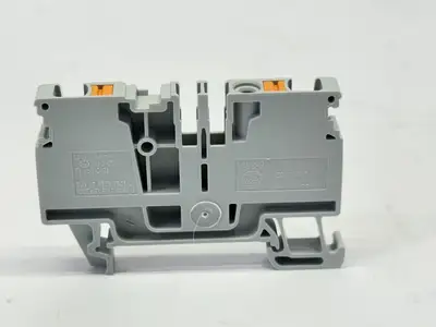 1492-P4 | Allen Bradley  Terminal Block Push-In Feed-Through Light Grey LOT OF 5 - Used