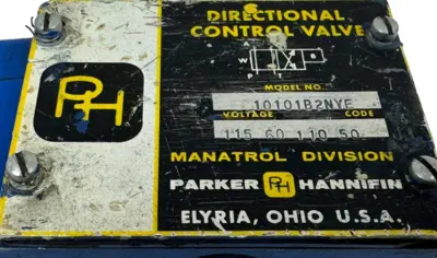 USED PARKER HANNIFIN 10101B2NYE DIRECTIONAL CONTROL VALVE 110/115V 50/60HZ