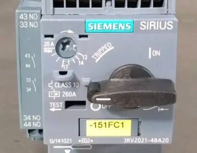 Siemens 3RV2021-4BA20 SIRIUS Manual Motor Starter Loc4D8