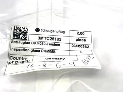 USED SCHEUGENPFLUG INSPECTION GLASS DKM050