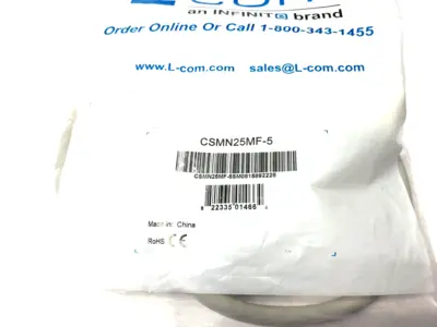 New | in-Stock L-COM DELUXE D-SUB DB25 MALE TO FEMALE CORDSET 25-POS Cable & Wire | Maverick Industrial Sales #1113596
