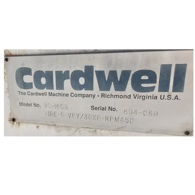 Used CARDWELL MACHINE CO VC-1659 Vibratory Conveyors West Virginia US | JM Industrial #1411841
