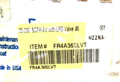 NEW KEY INSTRUMENTS FR4A36SLVT FLOW METER