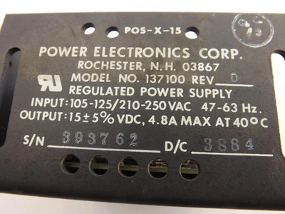 Used POWER ELECTRONICS _UNKNOWN_ AC/DC Power Supplies | OCO Industrial #1657892
