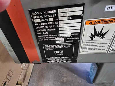 2007 MARVEL Series Mark ll Saws, Vertical | N & R Machine Sales (5)