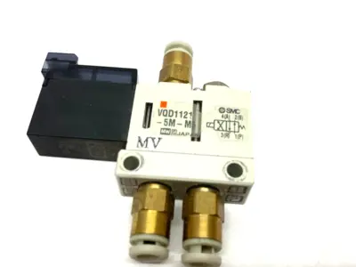 USED SMC SINGLE SOLENOID VALVE, 0-0.7MPA, M5 PORTS, 24VDC