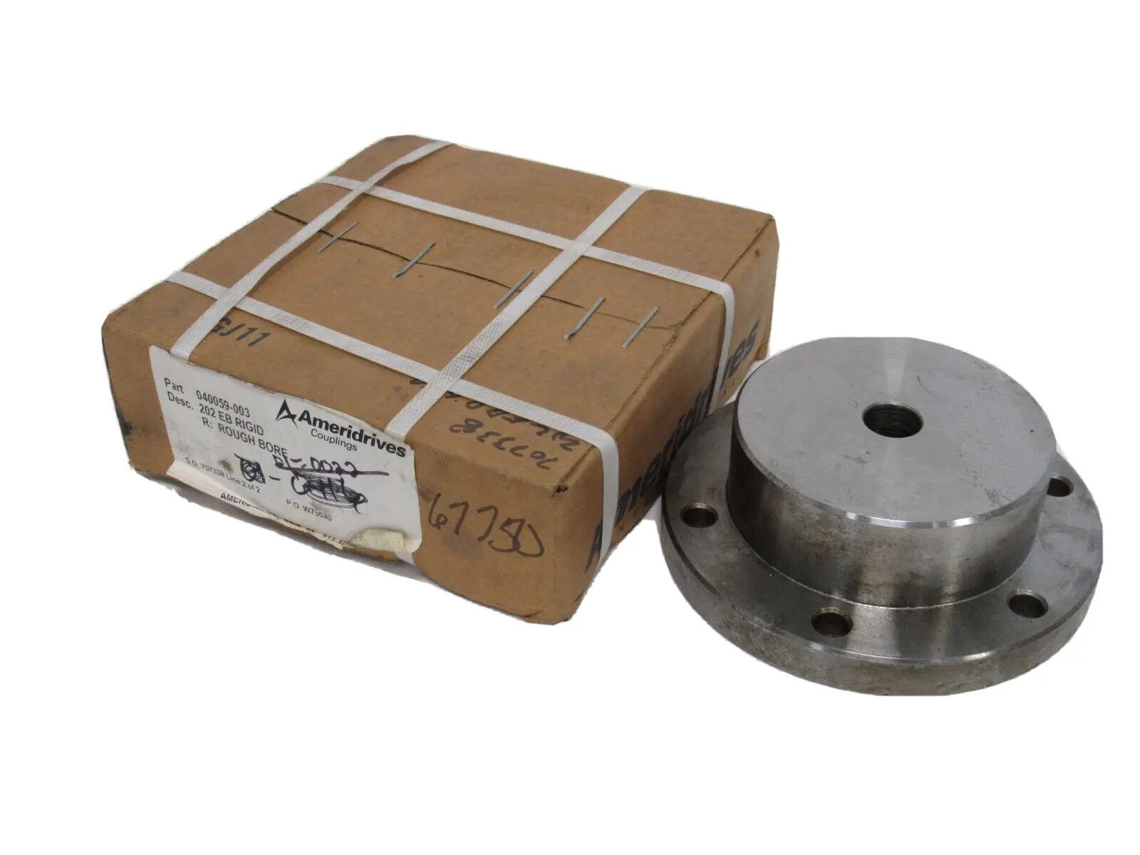 NEW AMERIDRIVES 040059-003 COUPLING HUB 202 EB RIGID 7/8" ROUGH BORE 040059003