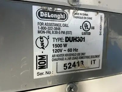 Used DELONGHI DUH301 Miscellaneous MRO Ohio US | HGR 24 #1329436