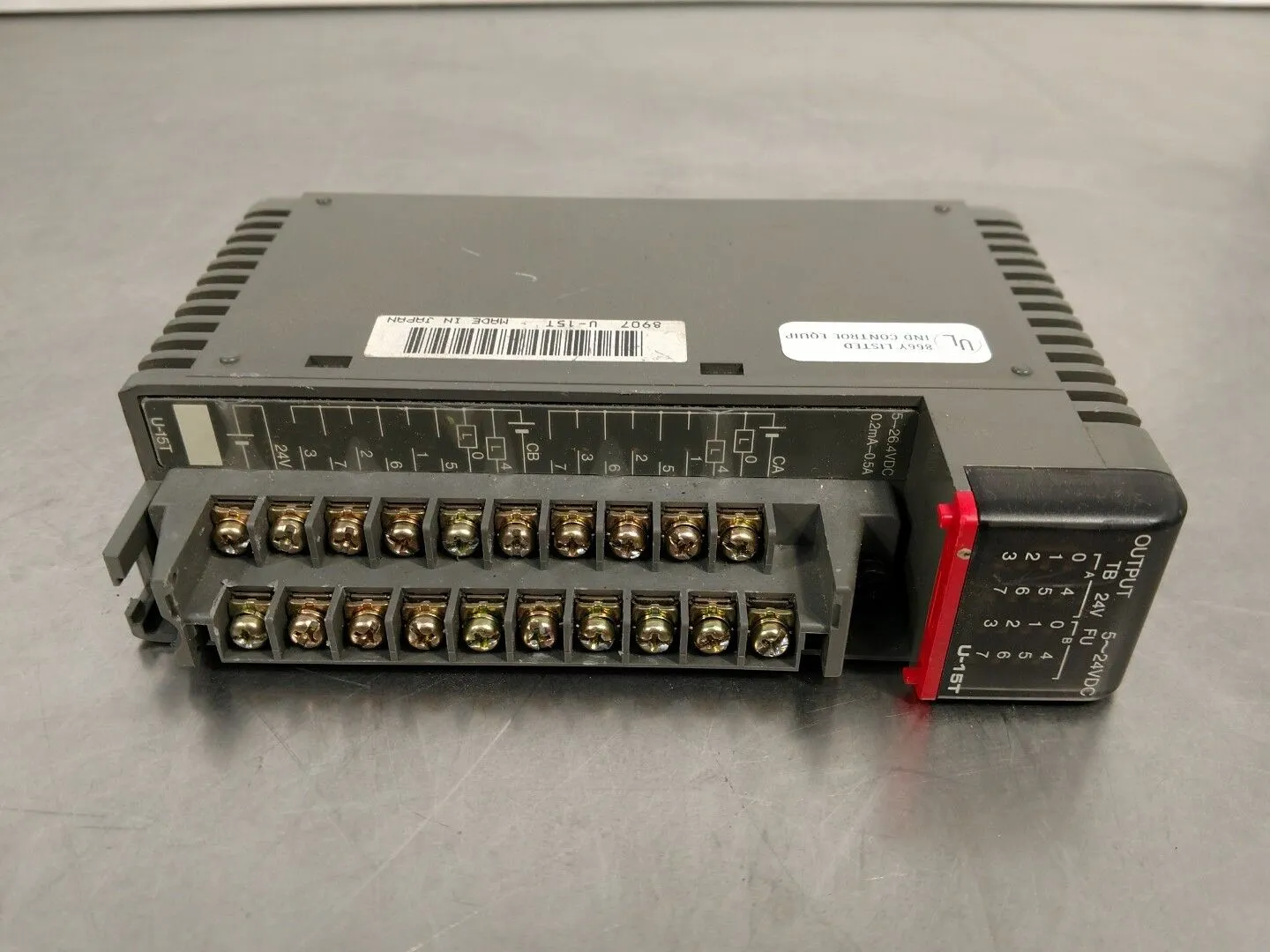TEXAS INSTRUMENTS U-15T PLC OUTPUT MODULE No Cover Panel 3F