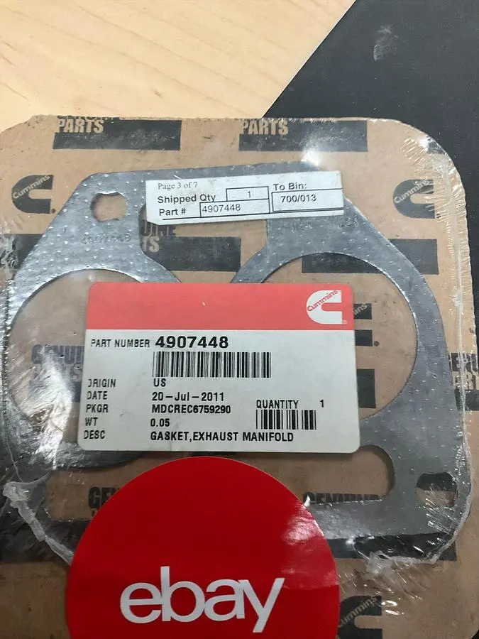 Cummins Exhaust Manifold Gasket PN: 4907448