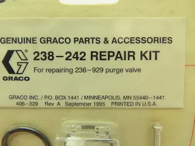 Graco 238-242 OEM Repair Kit  - For Purge Valve 236-929
