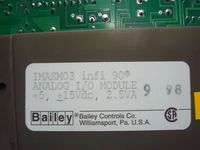 Bailey Controls IMASM03 infi 90 Analog I/O Module Used