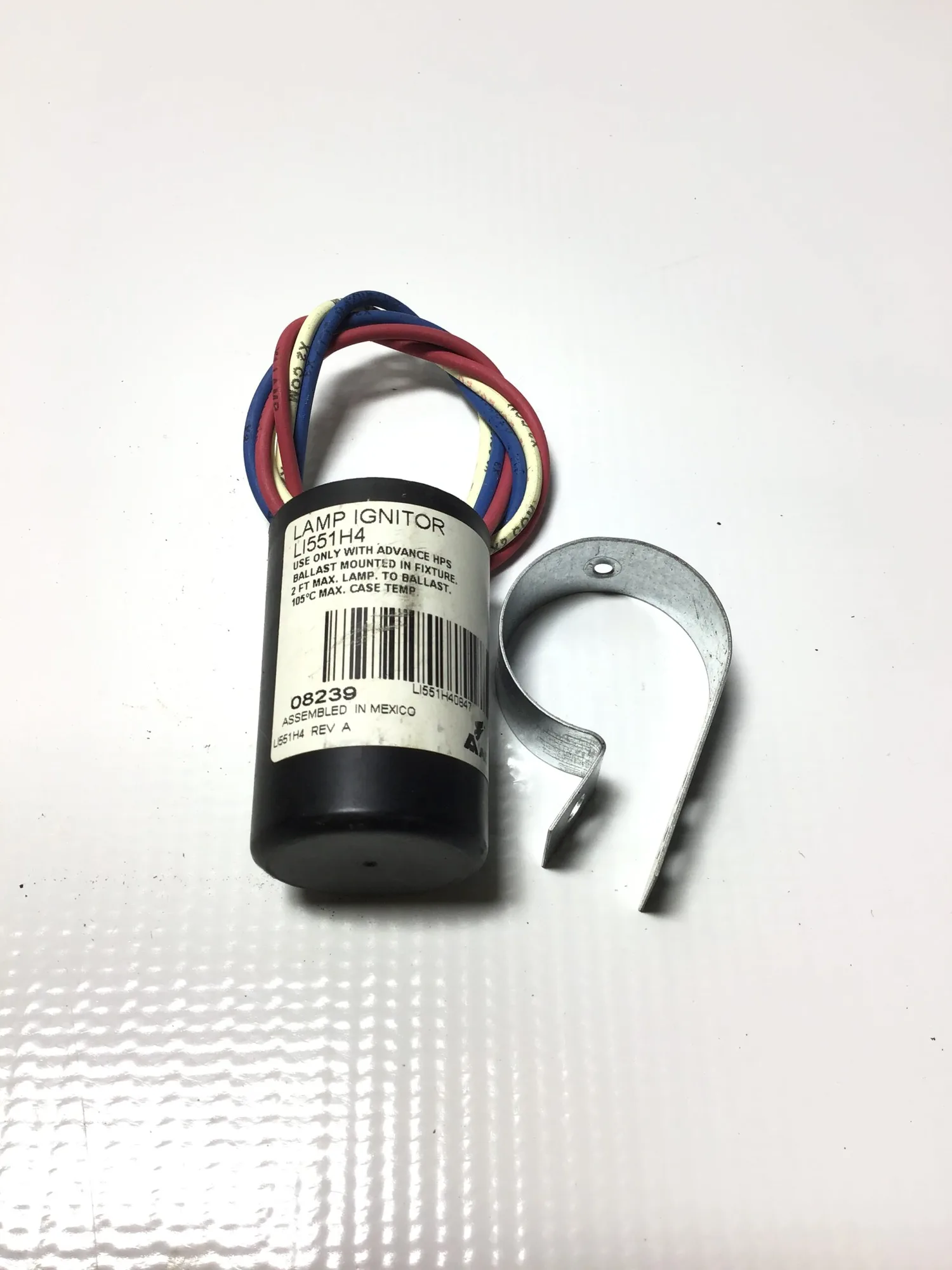 Advance LI551H4 Lamp Ignitor Rev A 105°C Max Temp