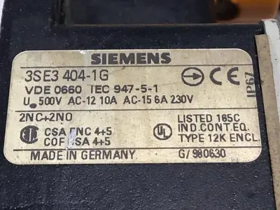 USED SIEMENS 3SE3 404-1G