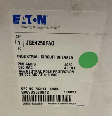 Used EATON JGE4250FAG Miscellaneous Equipment (Electrical & Power) Ohio US | Surplus Asset Holdings #1210190