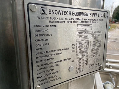 240L S/S JKTD Vertical Pressure vessels