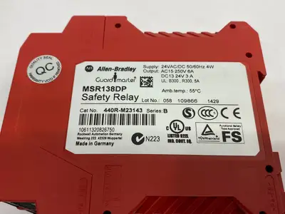 USED ALLEN-BRADLEY SER. B GUARDMASTER MSR138DP SAFETY RELAY