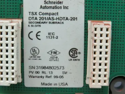 Schneider Automation DTA 201/AS-HDTA-201 5 Slot Secondary Subrack Lot of 4