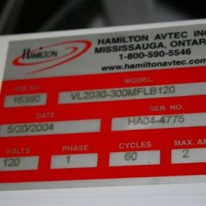 USED 2004 HAMILTON VL2030-300MFLB120