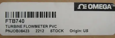 NEW OMEGA FTB740 TURBINE FLOW METER