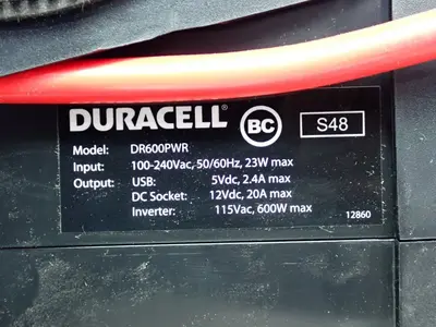 USED DURACELL DR600 PWR
