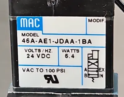 MAC 46A-AE1-JDAA-1BA Solenoid Valve (BIN423)