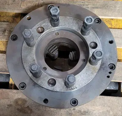 3 JAW CHUCK, LATHE, 15.75IN DIAMETER, 5-1/4IN THROUGH HOLE