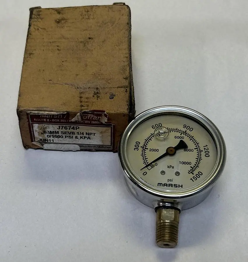 New | in-Stock MARSH J7674P Universal Pressure Meters | Surplus Asset Holdings #1219499