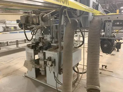 HOMAG POWER TVL370/15/02 BRUSH/WHEEL STYLE BOARD TURNER MATERIAL-HANDLING CONVEYOR SYSTEM