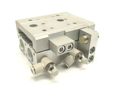 MXS20-20AS | SMC  Dual Rod Slide Table Guided Cylinder 20mm Bore 20mm Stroke - Used