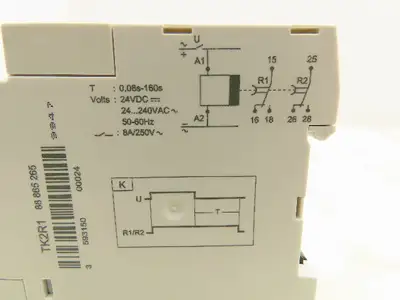 Crouzet TK2R1 Time Delay Relay 0.08-160s 240VAC 8A 24VDC Coil