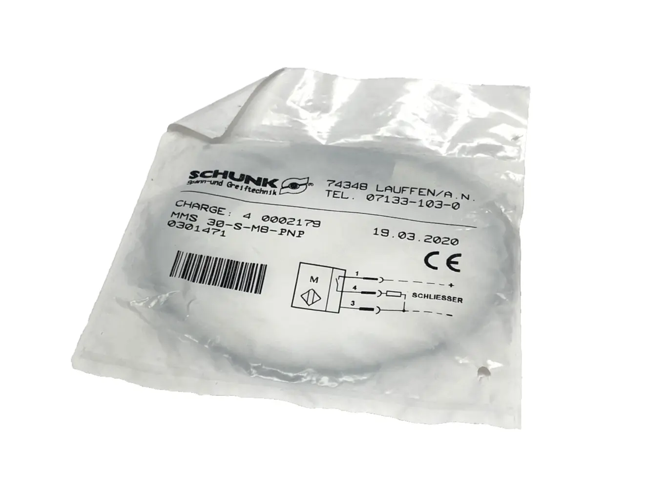 New | in-Stock Schunk MMS30-S-M8-PNP, 301471, 0301471 Sensors Michigan US | Maverick Industrial Sales #1437028