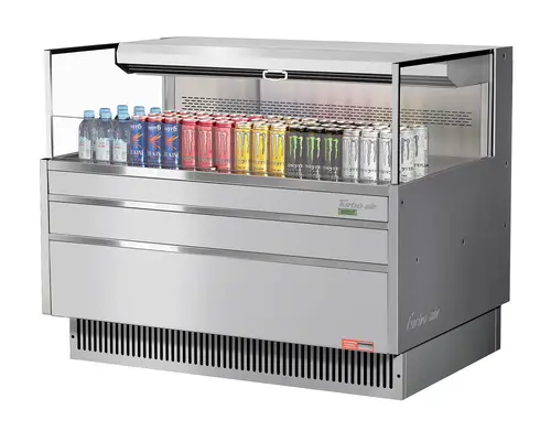 Turbo Air TOM-48L-UF-S-1S-N 46 3/4" Horizontal Open Air Cooler w/ (1) Level, 115v