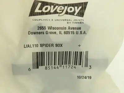 Lovejoy L/AL110 SOX Jaw Coupling Spider Closed Center Straight Jaw Lot of 3