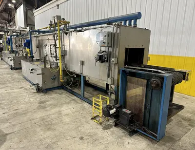 18" X 15" H X 4 STAGE CONTINENTAL EQUIPMENT CORP GAS HEAT STAINLESS STEEL CONVEYOR WASHER, NEW IN 2010: STOCK #21908
