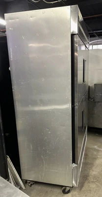 174-0019 True T-49F-4 54" 4 Door Self Contained Reach In Freezer