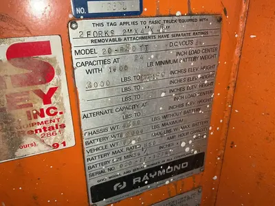 Used RAYMOND 20R30TT Misc Forklifts Ohio US | HGR 24 #1460155